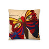 Designer Pillow - Cream Butterfly with Eyes